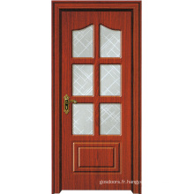 Porte en bois avec verre (WX-PW-174)